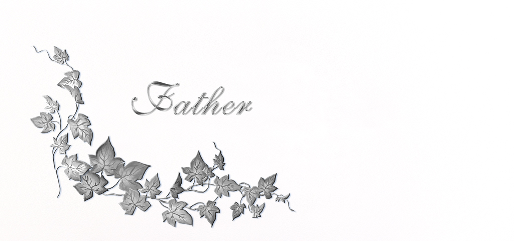 Corner Ivy Father Silver White Faux